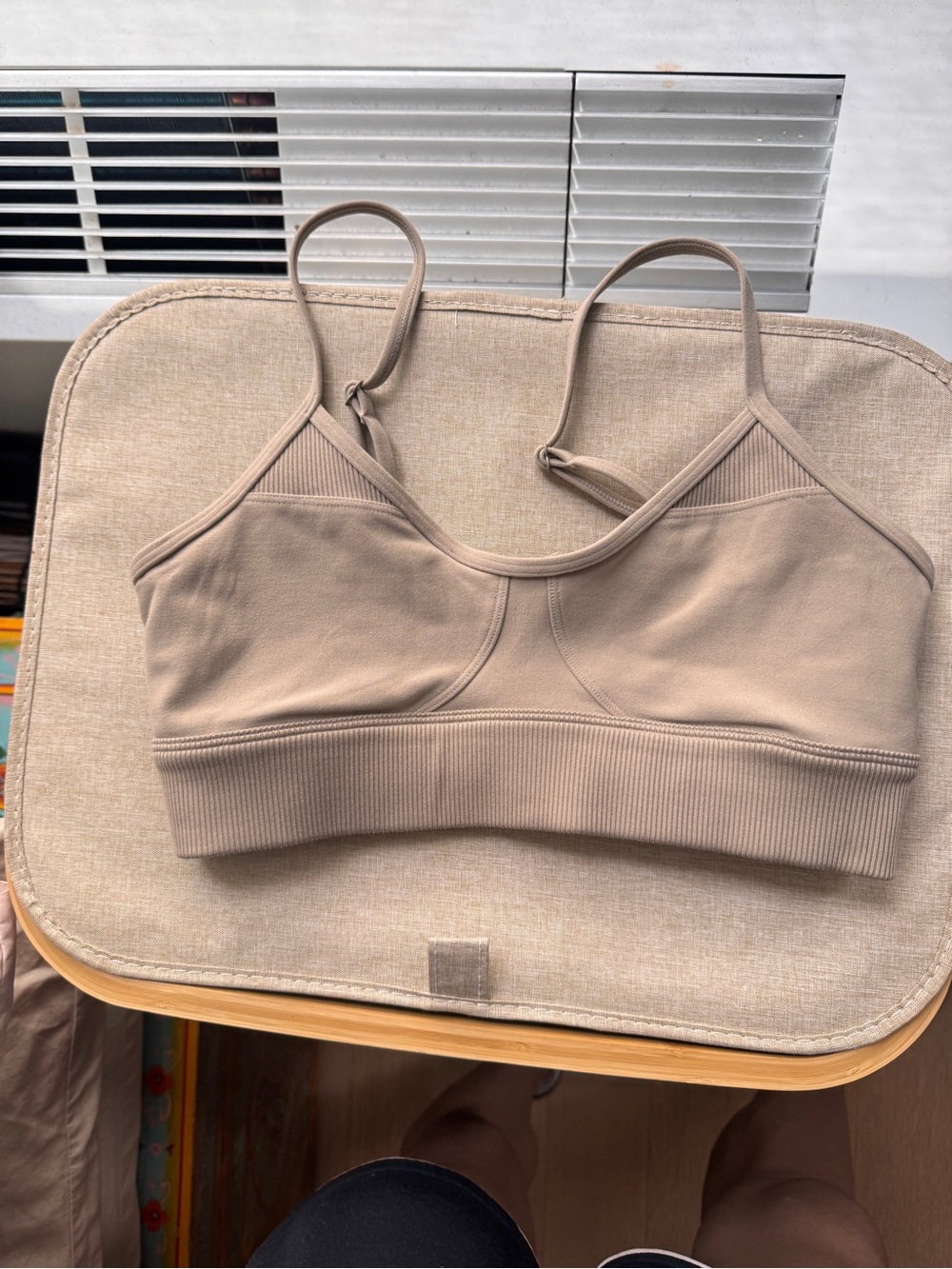 Alo Neutral Beige Seamless Bralette